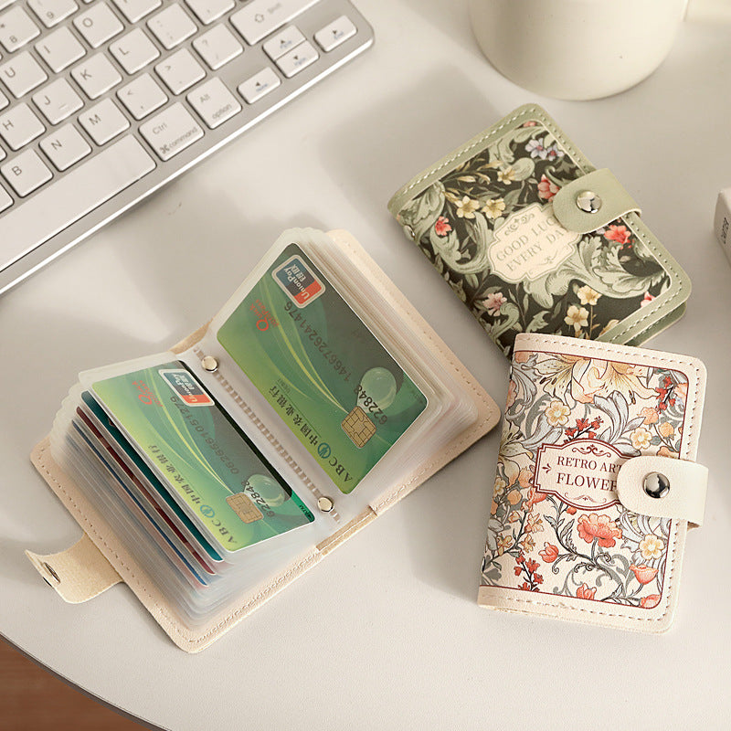 Wholesale Floral Oil Painting Retro Style Multi-card Card Card Holder